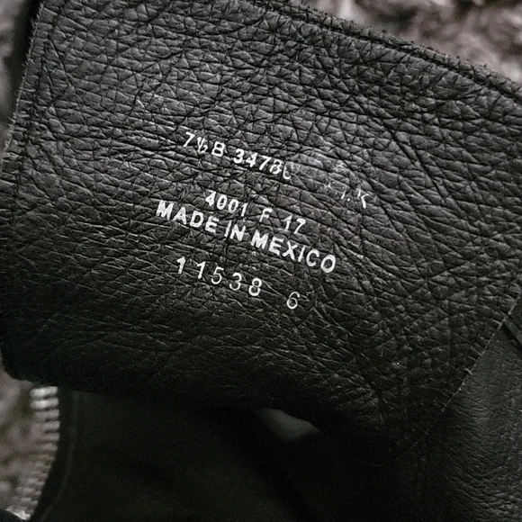 Frye Julie Combat Boots Womens Black Leather Front Zip Round Toe Block Heel - Picture 4 of 4